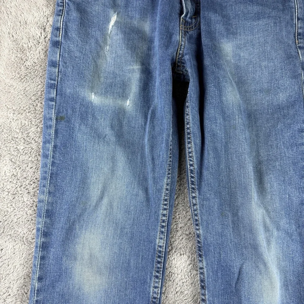 Levis 511 Slim Fit Skinny Jeans Mens 31x32 Blue Medium Wash Low Rise Distressed‎